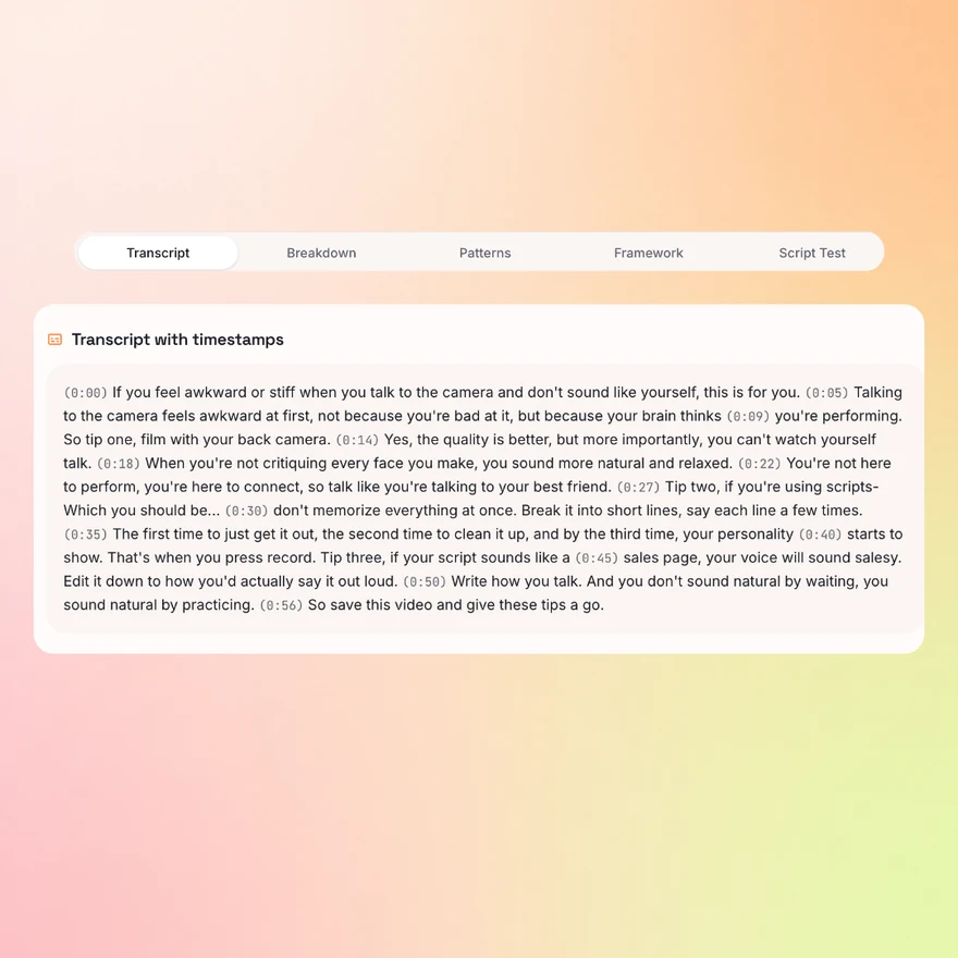 Export Transcripts with Timestamps