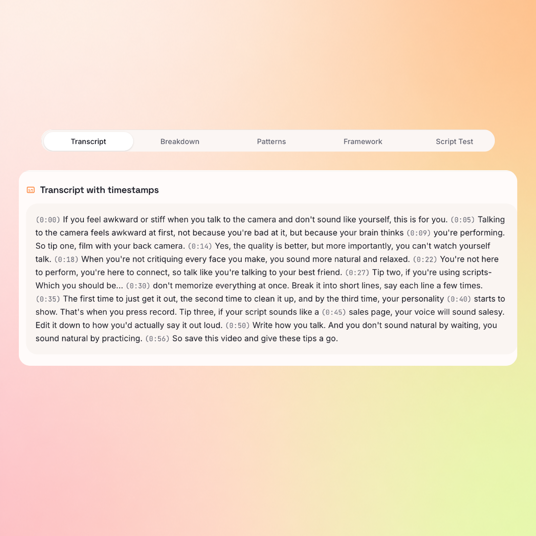 Export Transcripts with Timestamps